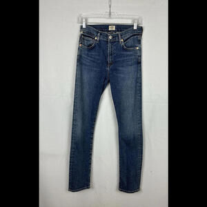 Citizens of Humanity Skyla Mid Rise Cigarette Jeans Mid Wash Blue Size 26 W, 29L